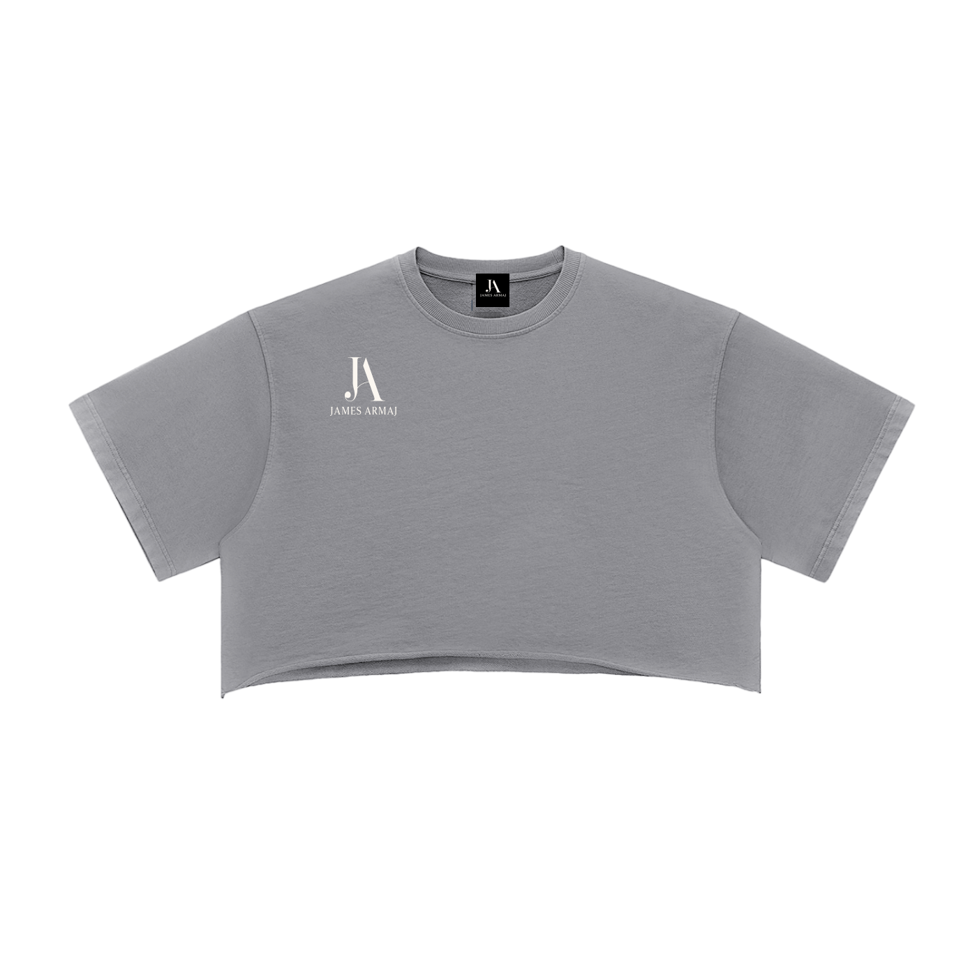 Snow Washed Raw Edge Crop Top