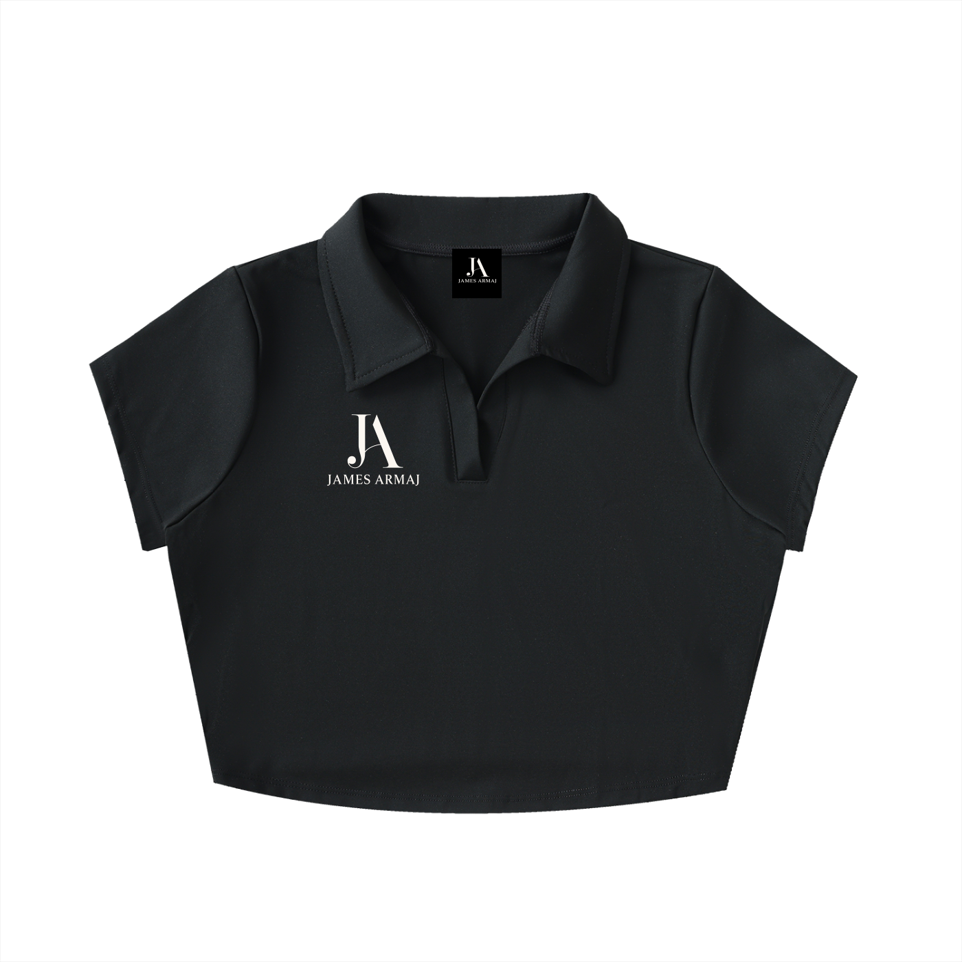 V-Neck Lapel Crop Top