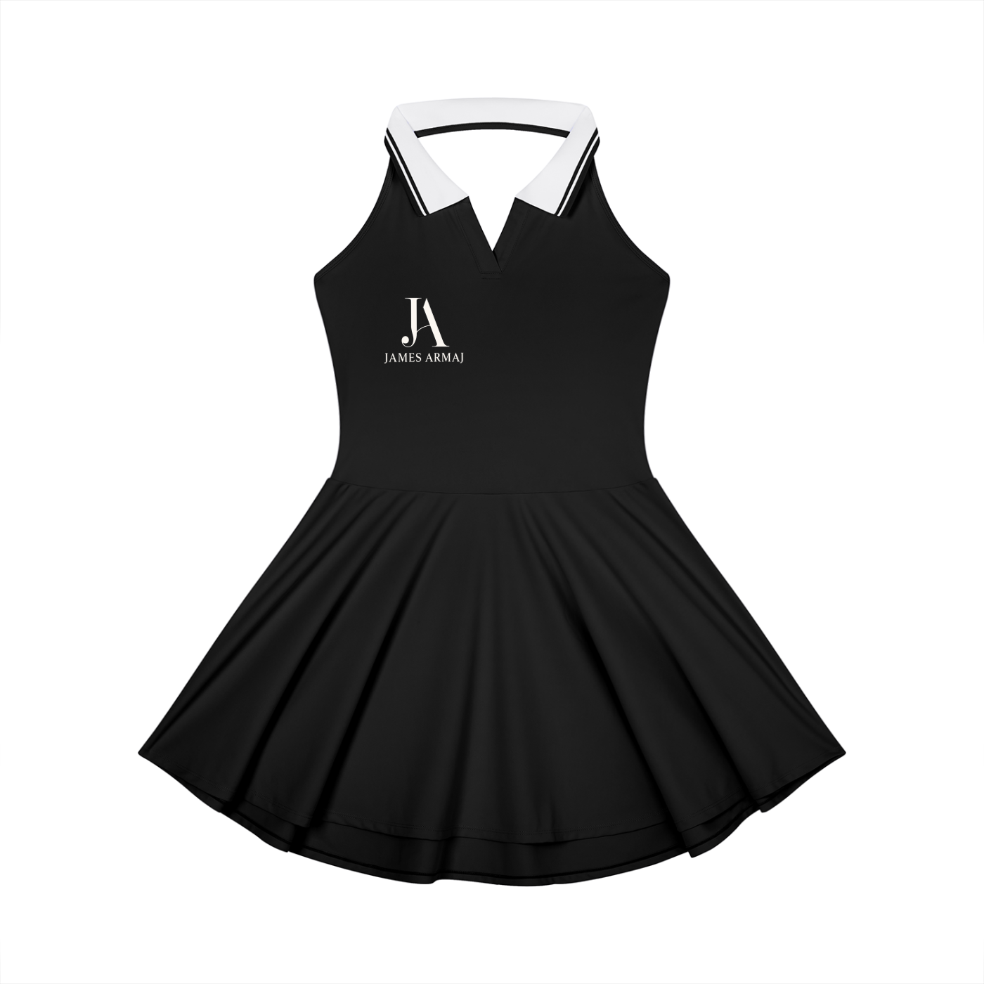 Women's Collared Halter A-Line Tennis Dress
