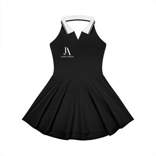 Women's Collared Halter A-Line Tennis Dress