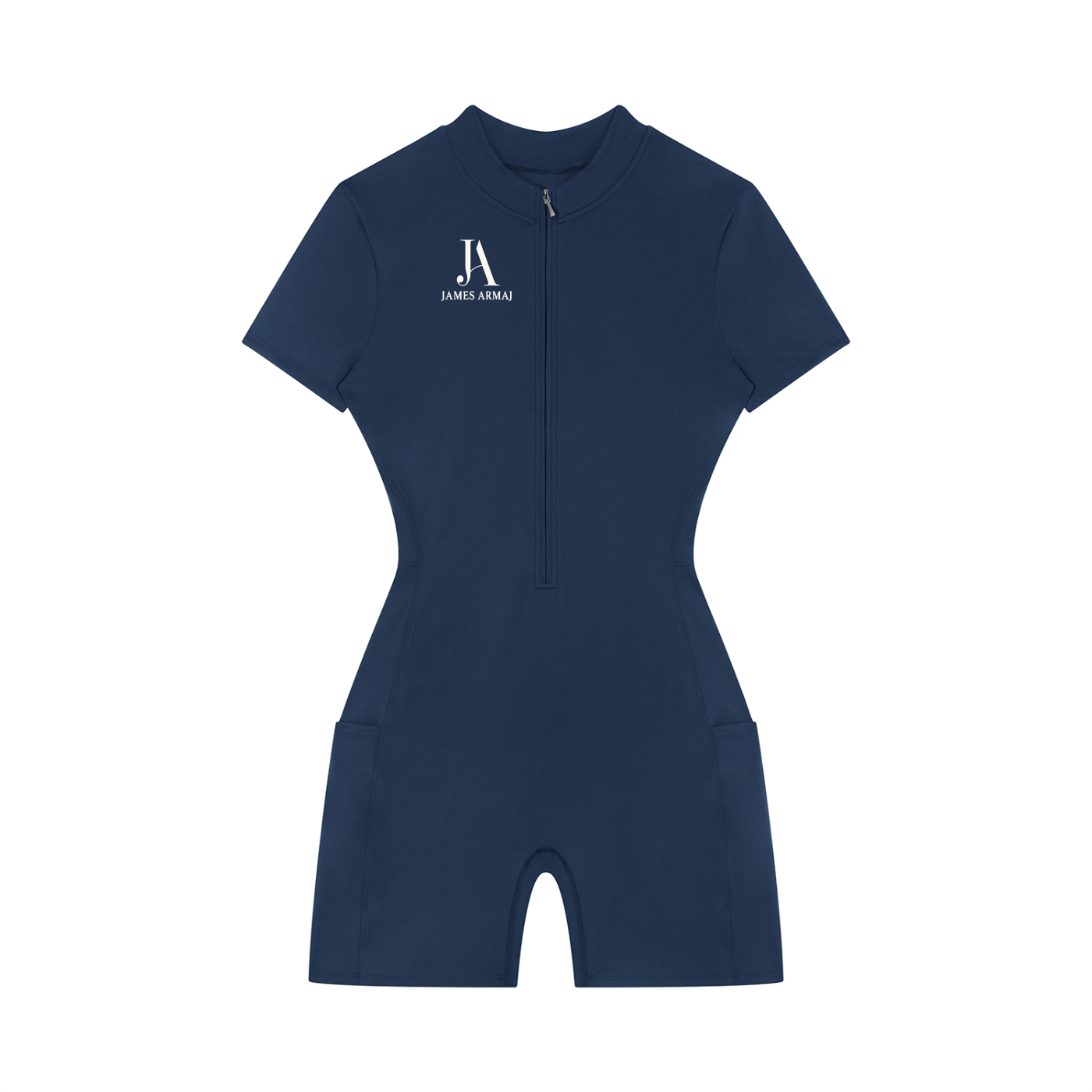 Women's Quarter-Zip Short Sleeve Romper