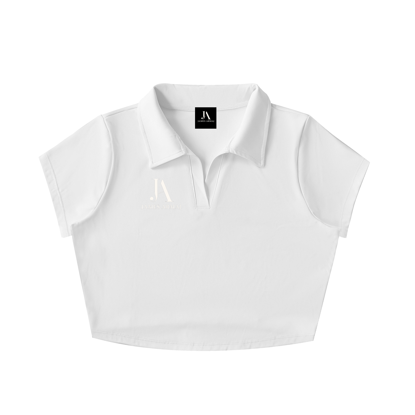 V-Neck Lapel Crop Top