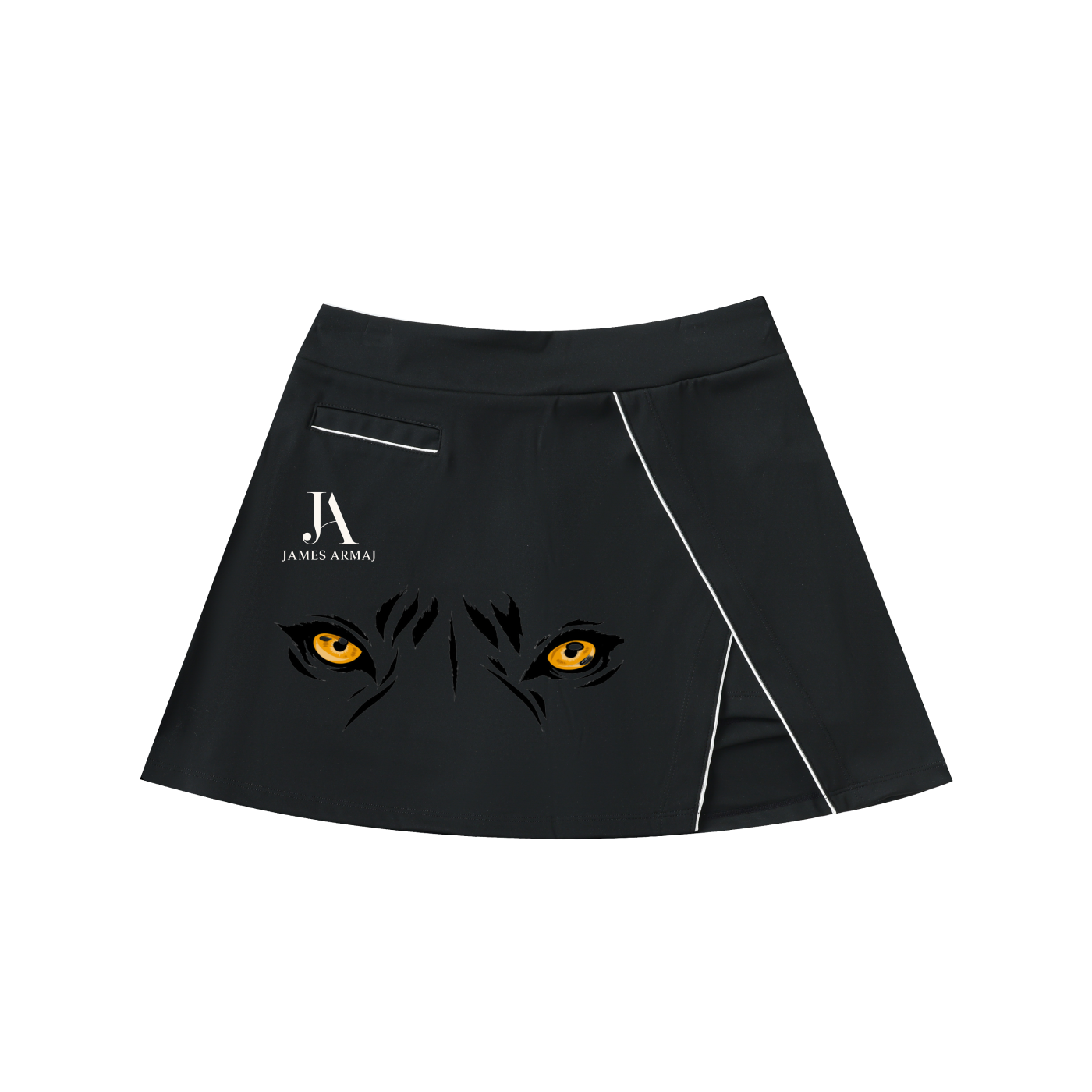 High-Waist Pocketed A-Line Skirt