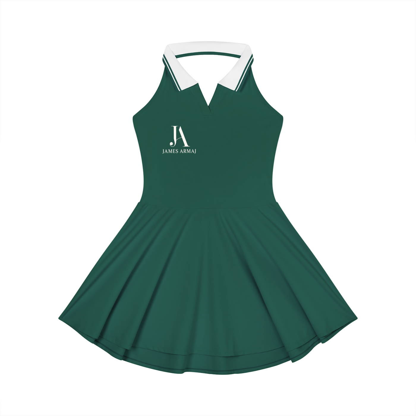 Women's Collared Halter A-Line Tennis Dress