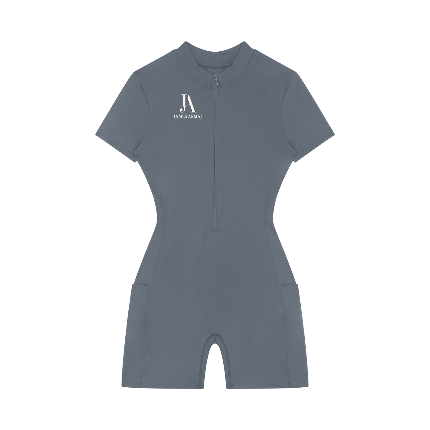 Women's Quarter-Zip Short Sleeve Romper