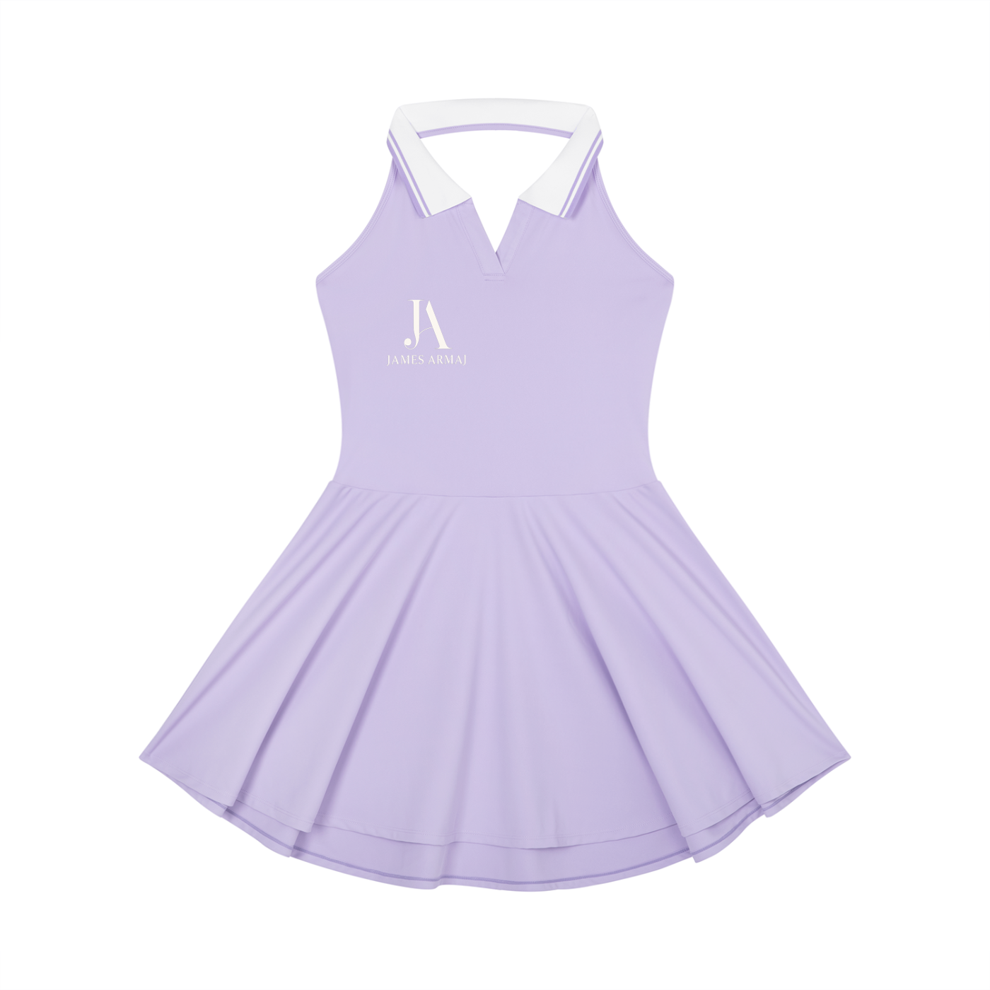 Women's Collared Halter A-Line Tennis Dress