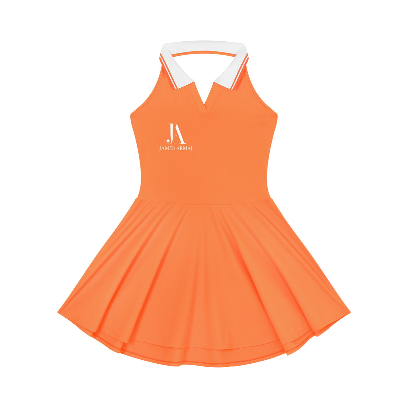 Women's Collared Halter A-Line Tennis Dress