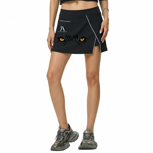 High-Waist Pocketed A-Line Skirt