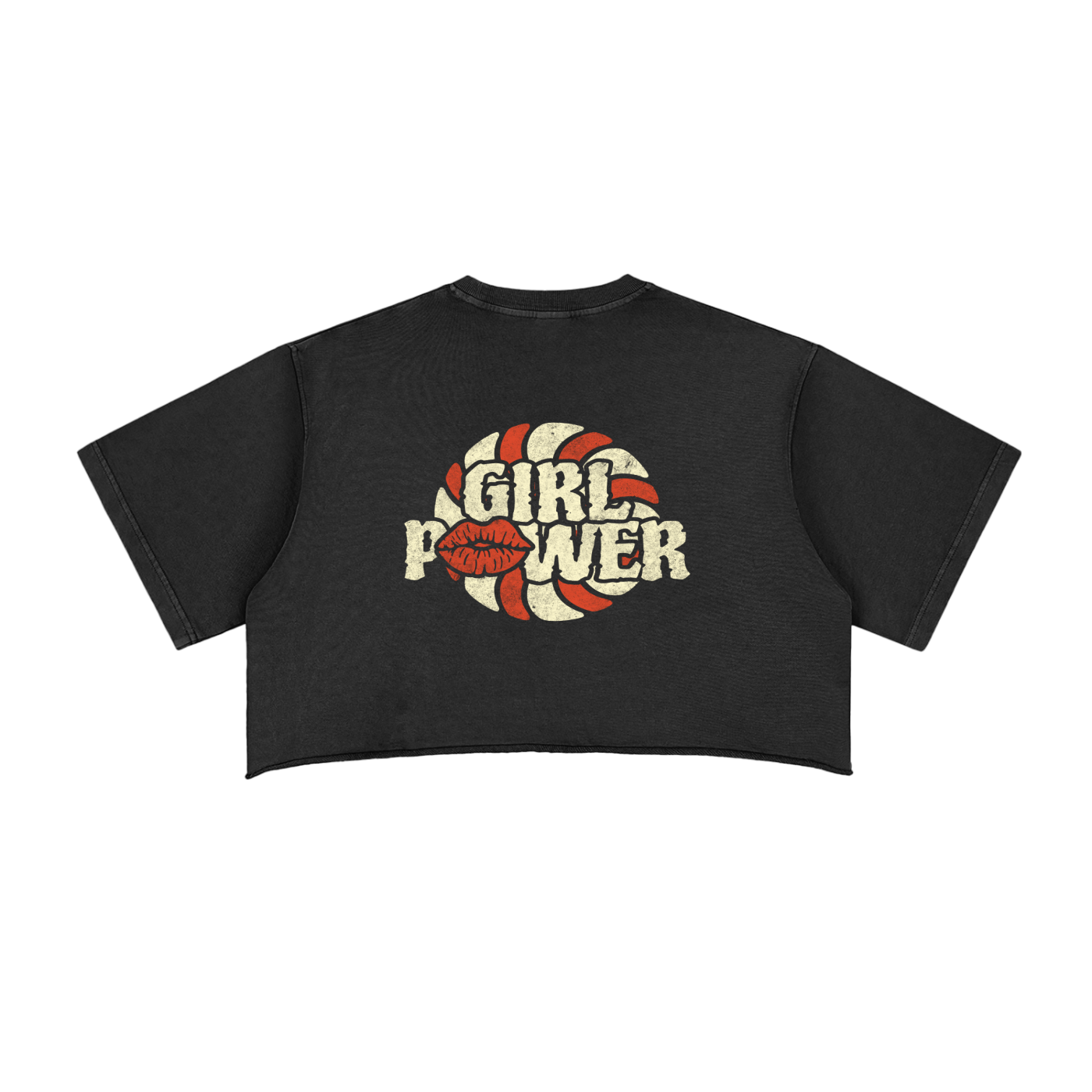 Snow Washed Raw Edge Crop Top