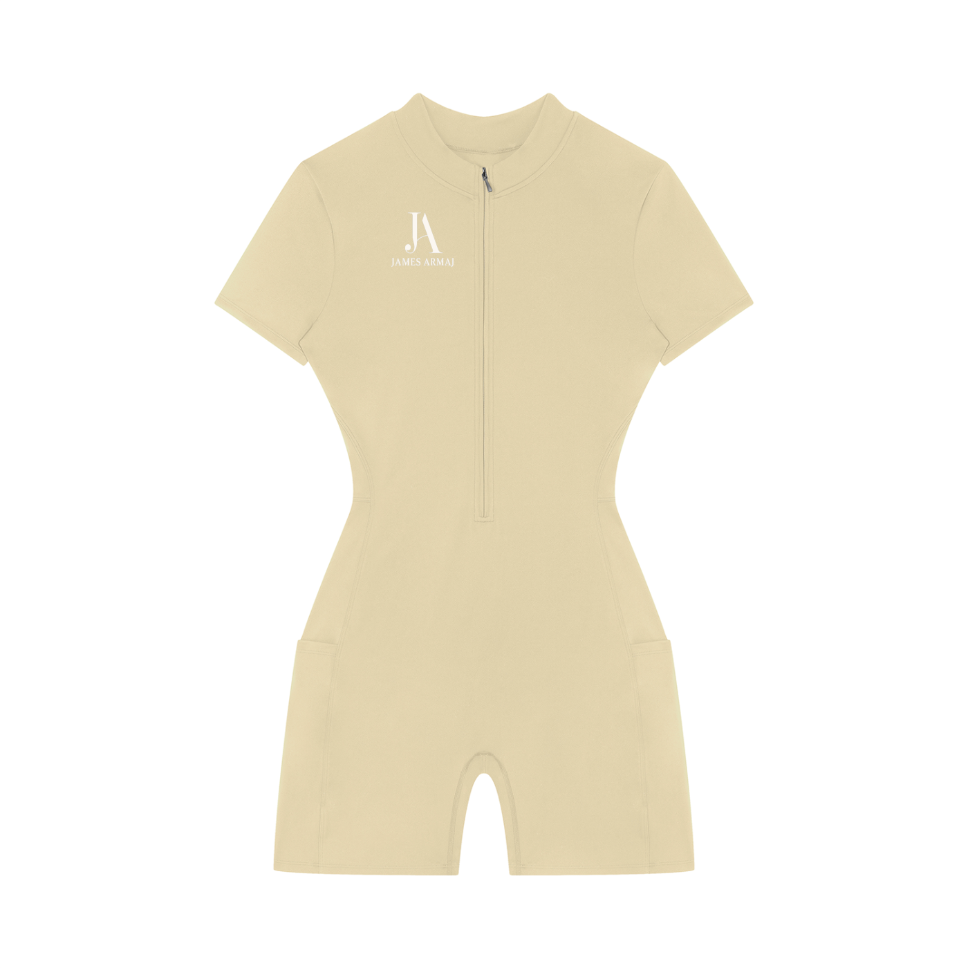 Women's Quarter-Zip Short Sleeve Romper